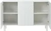 An open white sideboard with shelves is shown against a white background. Voir les images du produit