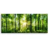 Leinwandbild sonnenschein im wald natur grün 150x50 cm Produktbild-Vorschau 3