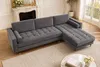 riess-ambiente Elegantes Ecksofa COZY VELVET 260cm grau Produktbild-Vorschau 5