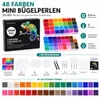 INSCRAFT Bügelperlen Set Bastelbedarf 28000 Mini 48 Farben Produktbild-Vorschau 1