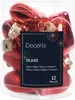 Rote Herz-Christbaumkugeln, 12er-Set, 4,5 cm Produktbild-Vorschau 1