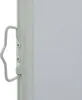 A close-up view of a gray retractable side awning, focusing on the handle and mounting mechanism. Anteprima dell’immagine prodotto