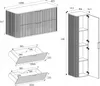 Technical drawings and dimensions of bathroom furniture. Voir les images du produit