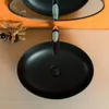 Lavabo da appoggio in Vetroceramica nero opaco 41x33 Anteprima dell’immagine prodotto 7