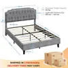 A diagram of a bed frame with dimensions and specifications. Produktbild-Vorschau