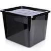 A black storage container with a lid, shown from a front-facing angle on a white background. Produktbild-Vorschau