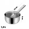 KADAX Garnek Rondel 1,5L Indukcja Gaz Stalowy Stal 16cm Podgląd zdjęcia produktu 3