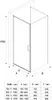 A technical drawing and a size chart for a shower cabin. Voir les images du produit