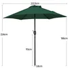 Yaheetech Sonnenschirm ø 230 cm Gartenschirm Knickbarer Produktbild-Vorschau 4