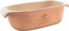 A terracotta loaf pan with cream-colored handles, shown on a white background. Podgląd zdjęcia produktu
