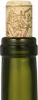 A close-up of a wine cork with a grape vine design on top of a green wine bottle. Anteprima dell’immagine prodotto