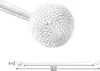 A close-up of a decorative magnetic curtain clip with a size diagram below. Náhľad obrázku produktu