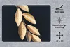 MuchoWow® Mauspad Mousepad Blätter - Schwarz - Gold - Luxus Produktbild-Vorschau 2