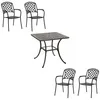 Inko 5-teilige Sitzgruppe Aluminium Guss bronze Tisch Produktbild-Vorschau 2