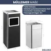 DELUKE® Standaschenbecher für Draußen 36L - Stahl Produktbild-Vorschau 3