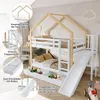A bunk bed with a slide and storage drawers in a child's room. Náhled obrázku produktu