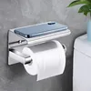 Toilettenpapierhalter Ohne Bohren mit Ablage,Selbstklebende Produktbild-Vorschau 3