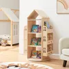 Drehbares Kinderregal 'Sanköre' in Hausoptik 122 x 64 x 43 Produktbild-Vorschau 1