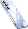 A clear phone case is shown from a diagonal angle against a white background. Produktbild-Vorschau
