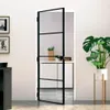 vidaXL Innentür Schwarz 83x201,5 cm Hartglas & Aluminium Produktbild-Vorschau 2