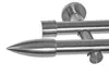 Gardinenstange mit Wandhalterung I Metall Edelstahl Look Produktbild-Vorschau 1