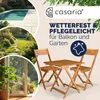 CASARIA® Balkonmöbel Set 2 Personen Wetterfest Holz Produktbild-Vorschau 2