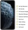 A smartphone screen protector is shown with a list of its features. Produktbild-Vorschau