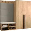 Garderobe MIRO Set 5 mit gepolsterten Paneelen Industrial Produktbild-Vorschau 1