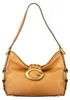 Braune Mini-Handtasche mit Reißverschluss & Kontrastdetails Produktbild-Vorschau 1