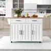 Esstischwagen Weiß 129x46(71)x91,5 cm mit Klapptischplatte, Produktbild-Vorschau 11
