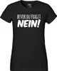 Huuraa Damen T-Shirt Bevor du fragst Nein Schriftzug XXL Produktbild-Vorschau 2