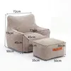 Sitzsack Sessel mit Hocker für Erwachsene, Flauschiger Cord Produktbild-Vorschau 7