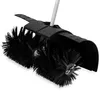 A close-up view of a black rotary broom attachment for a motor-powered sweeper. Produktbild-Vorschau