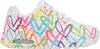 A side view of a white sneaker with a colorful heart graffiti design. Anteprima dell’immagine prodotto
