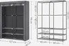 SONGMICS Látková šatní skříň, šatní skříň, 2 závěsné Náhled obrázku produktu 7