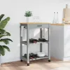 Kuchynský vozík MONZA 60x40x90 cm z masívneho borovicového Náhľad obrázku produktu 3