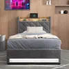 okwish polštářová postel 90×200 cm s LED osvětlením, USB a Náhled obrázku produktu 3