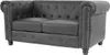 Luxe 2-persoons loungebank, Chesterfield-stijl, kunstleer, Productafbeelding-voorbeeld 3