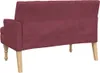 vidaXL Lavica s vankúšom vínová červená 113x64,5x75,5 cm Náhľad obrázku produktu 5