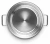 A top-down view of a stainless steel pot with handles. Produktbild-Vorschau