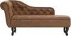 vidaXL Chaise Longue Brown Suede Look Náhled obrázku produktu 3