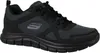 A single black Skechers sneaker is shown from a side angle against a white background. Voir les images du produit