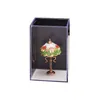 Miniaturowa porcelanowa lampa Tiffany, bogata w detale, do Podgląd zdjęcia produktu 2