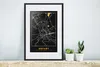 MuchoWow® Gerahmtes Poster Schwarz und Gold - Stadtplan - Produktbild-Vorschau 4