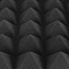 A close-up, textured view of black acoustic foam panels with a pyramidal pattern. Produktbild-Vorschau