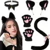 4 Teile/satz Katze Kostüm Cosplay Zubehör Set Plüsch Produktbild-Vorschau 2