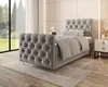 Gepolstertes Boxspringbett 120x200 ADRIA PLUS 2 - hellgrau Produktbild-Vorschau 1