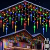 3,5 meter, 96 LED-ijspegellampjes, kleurrijke lichtgordijn, Productafbeelding-voorbeeld 1