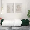 Schlafsofa 2-Sitzer mit 2 Kissen Dunkelgrün Samt Produktbild-Vorschau 3