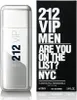 A bottle of Carolina Herrera 212 VIP Men 100 ml EDT Spray and its packaging. Produktbild-Vorschau
